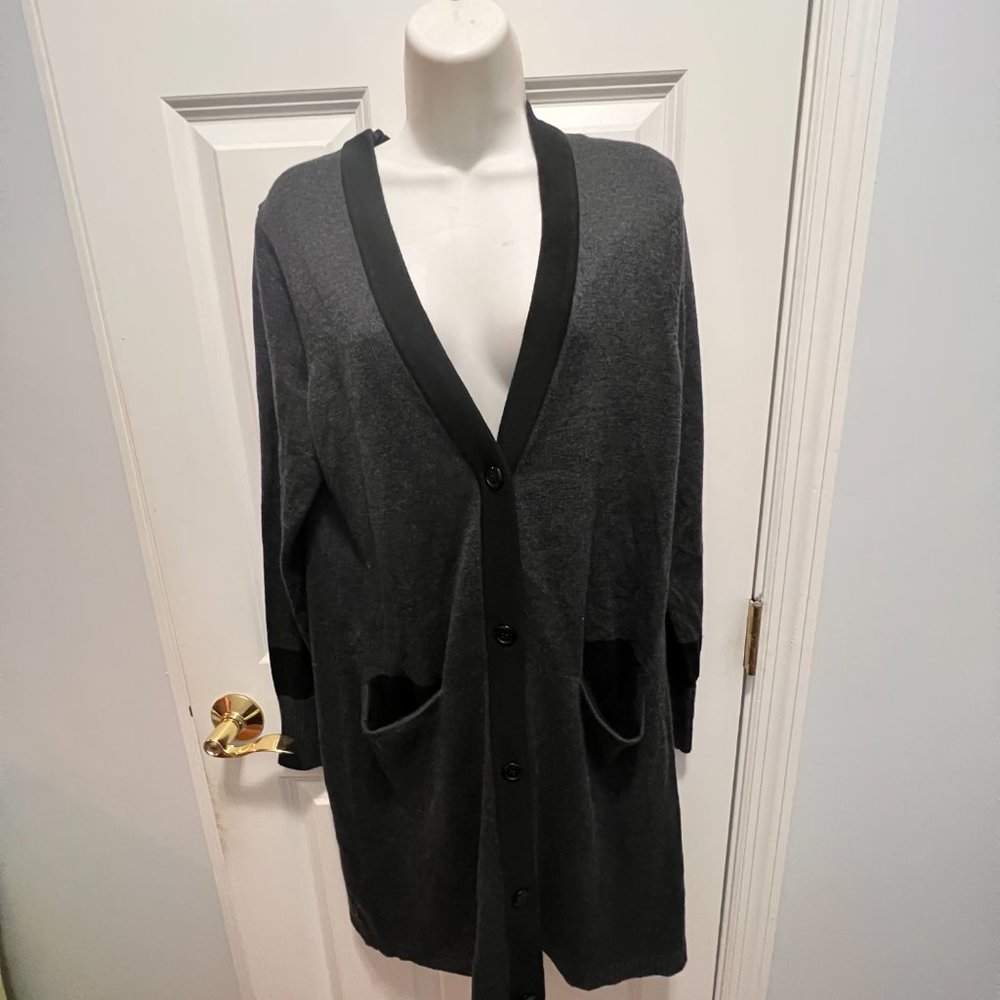 Calvin Klein Large long gray and black sweater